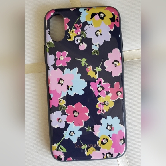 *3/$15 Kate Spade Jeweled Wildflower iPhone XS MAX Case - Picture 1 of 7